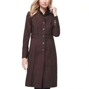 White House Black Market Brown Military Coat